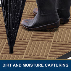 Smiry doormat non-slip rubber backing close-up