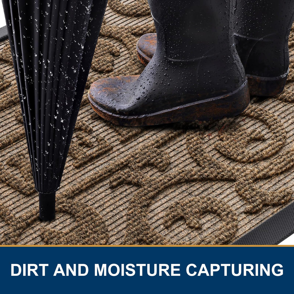Smiry doormat non-slip rubber backing close-up