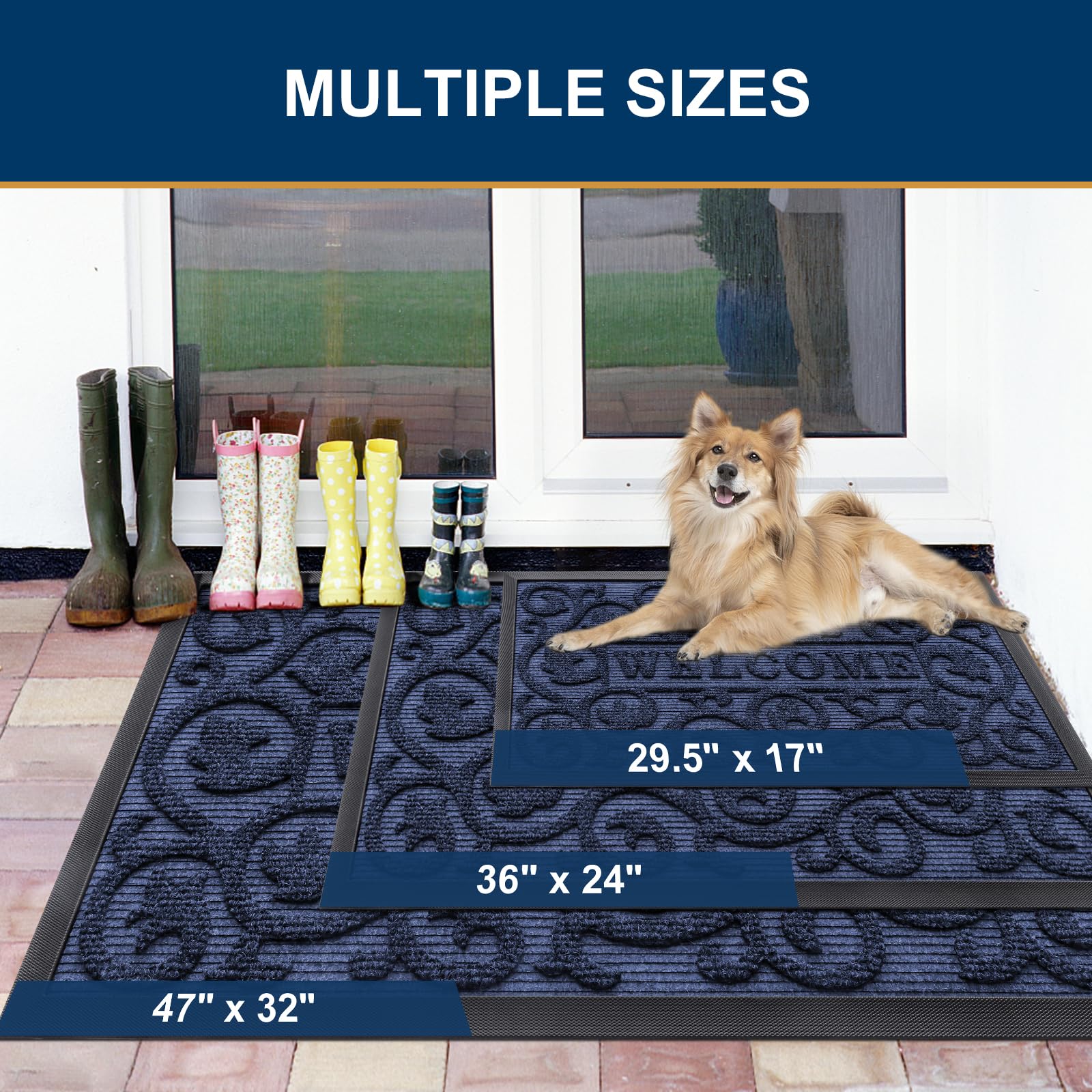 Smiry doormat showing deep grooves for dirt trapping