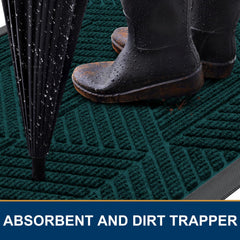 Smiry doormat showing deep grooves for moisture absorption