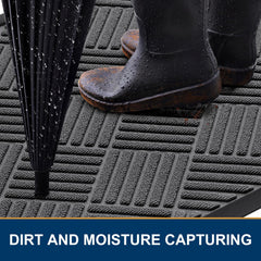 Smiry doormat showing non-slip rubber backing