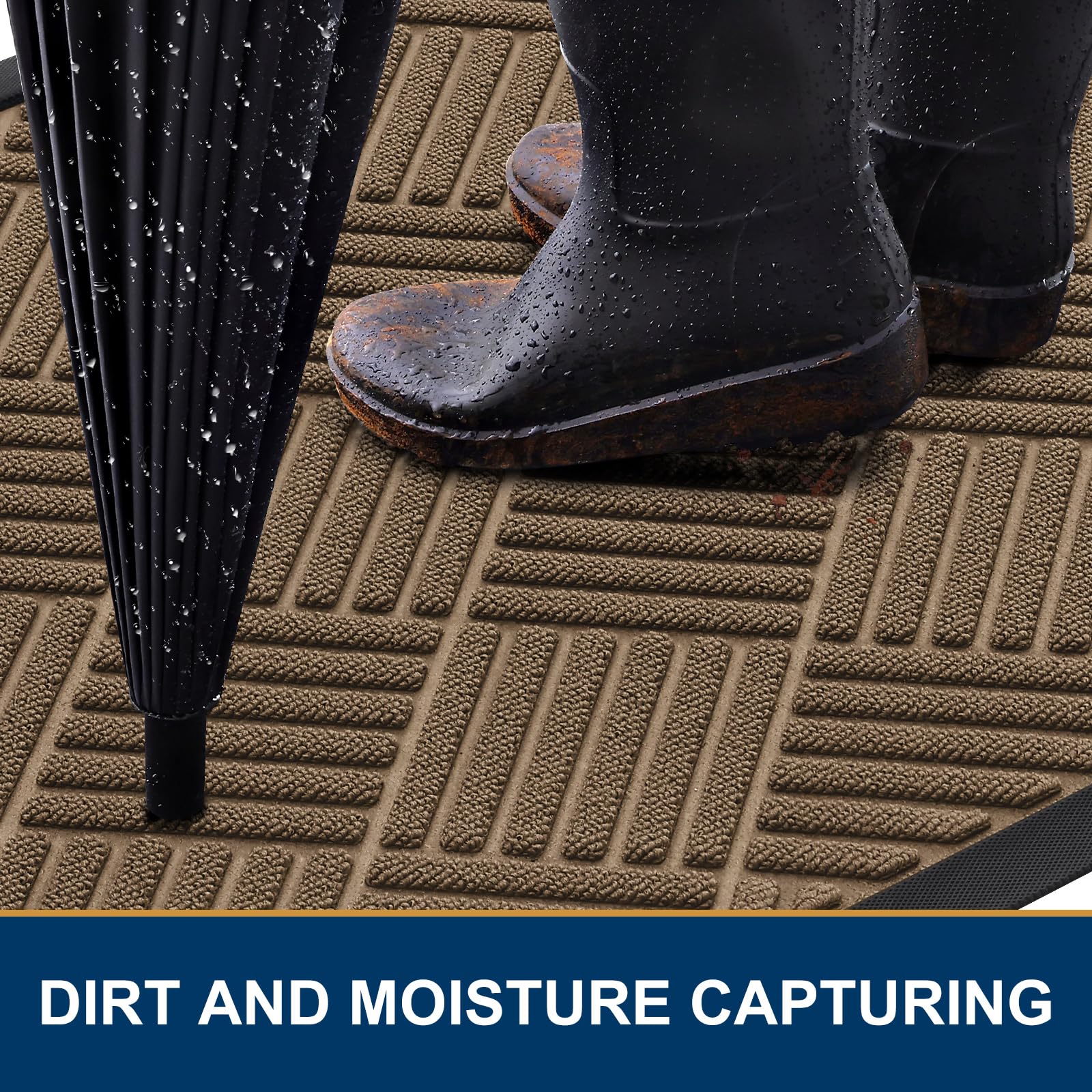 Smiry doormat showing non-slip rubber liner