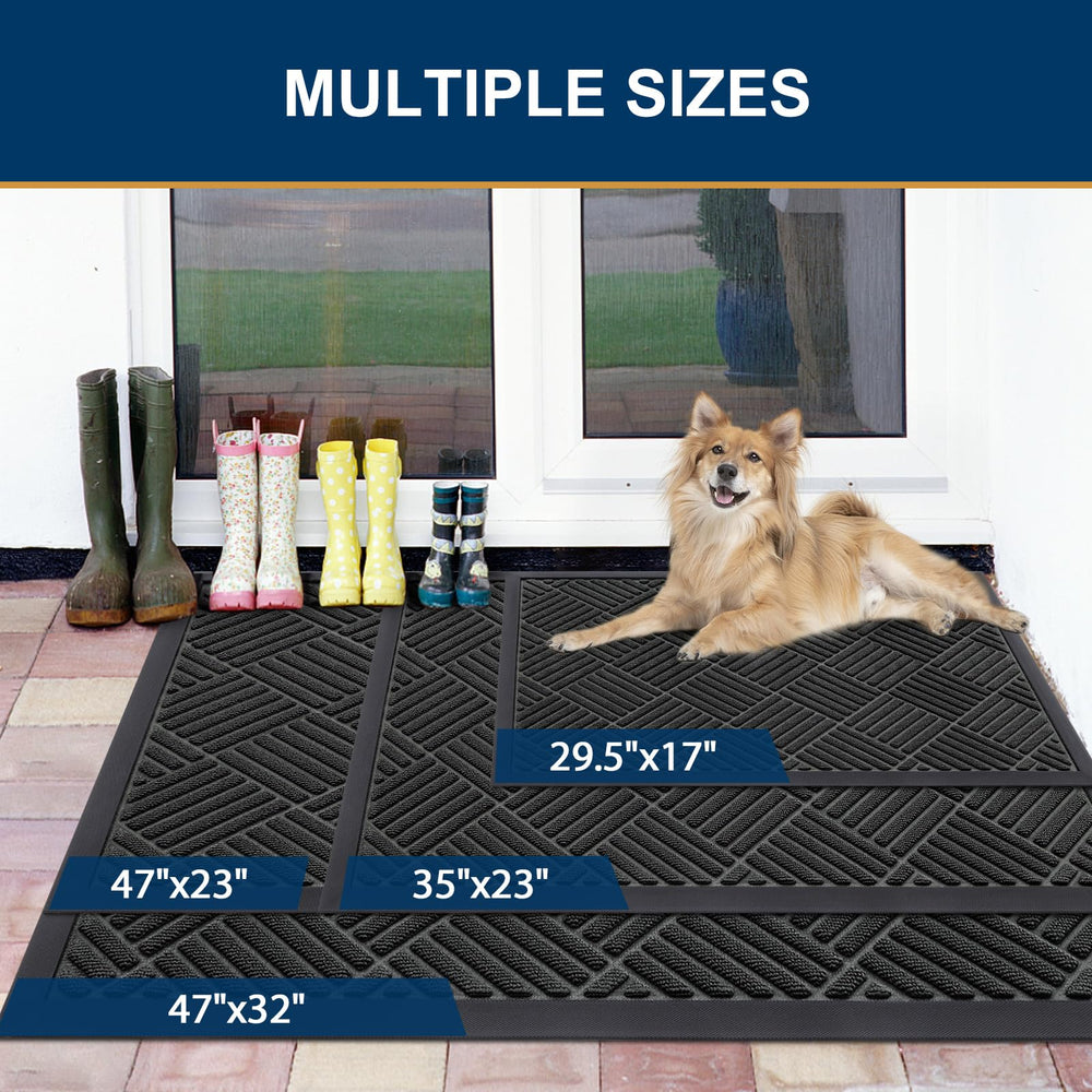 Smiry doormat showing textured surface for dirt capture