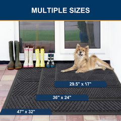 Smiry doormat with deep grooves for dirt absorption