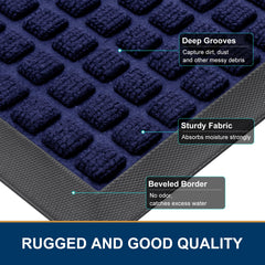Smiry doormat with rubber beveled edge in outdoor setting