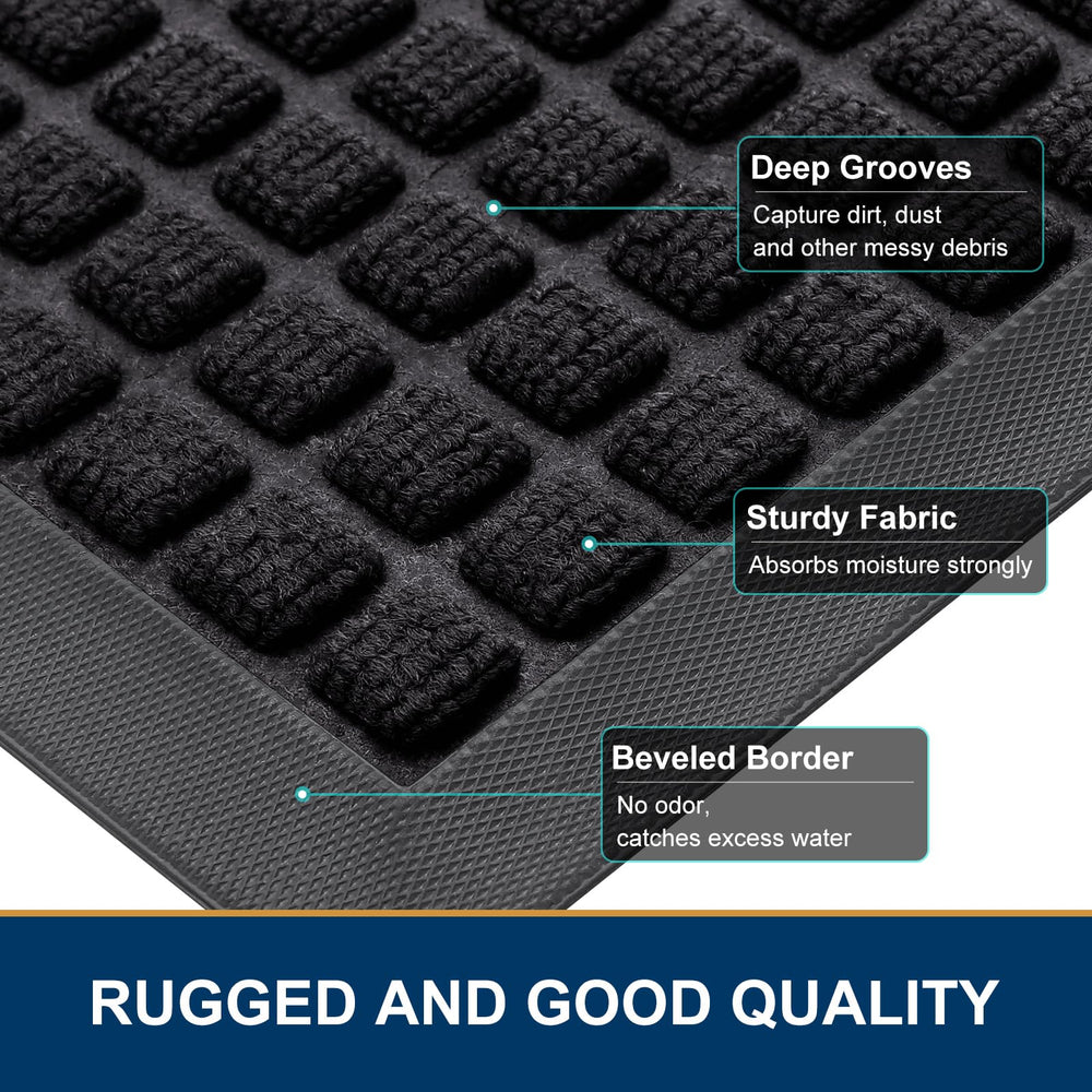 Smiry doormat with rubber edge in outdoor setting