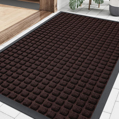 Smiry Front Door Mat 29.5x17 inch brown model front view