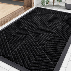 Smiry Front Door Mat 33x21 black front view