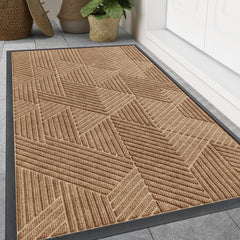 Smiry Front Door Mat 47" x 32" coffee colour front view