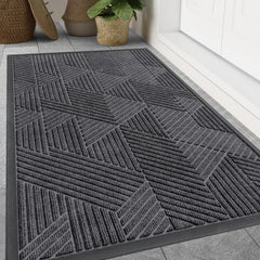 Smiry Front Door Mat 47x32 light grey front view