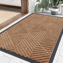Smiry front door mat 59x40 coffee colour front view