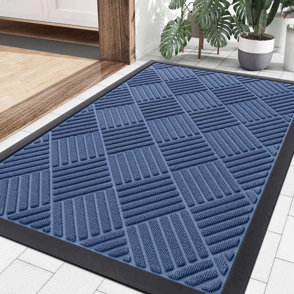 Smiry Front Door Mat blue 35x23 inch front view