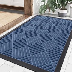 Smiry Front Door Mat blue 35x23 inch front view