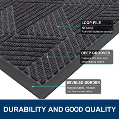 Smiry Front Door Mat in outdoor setting