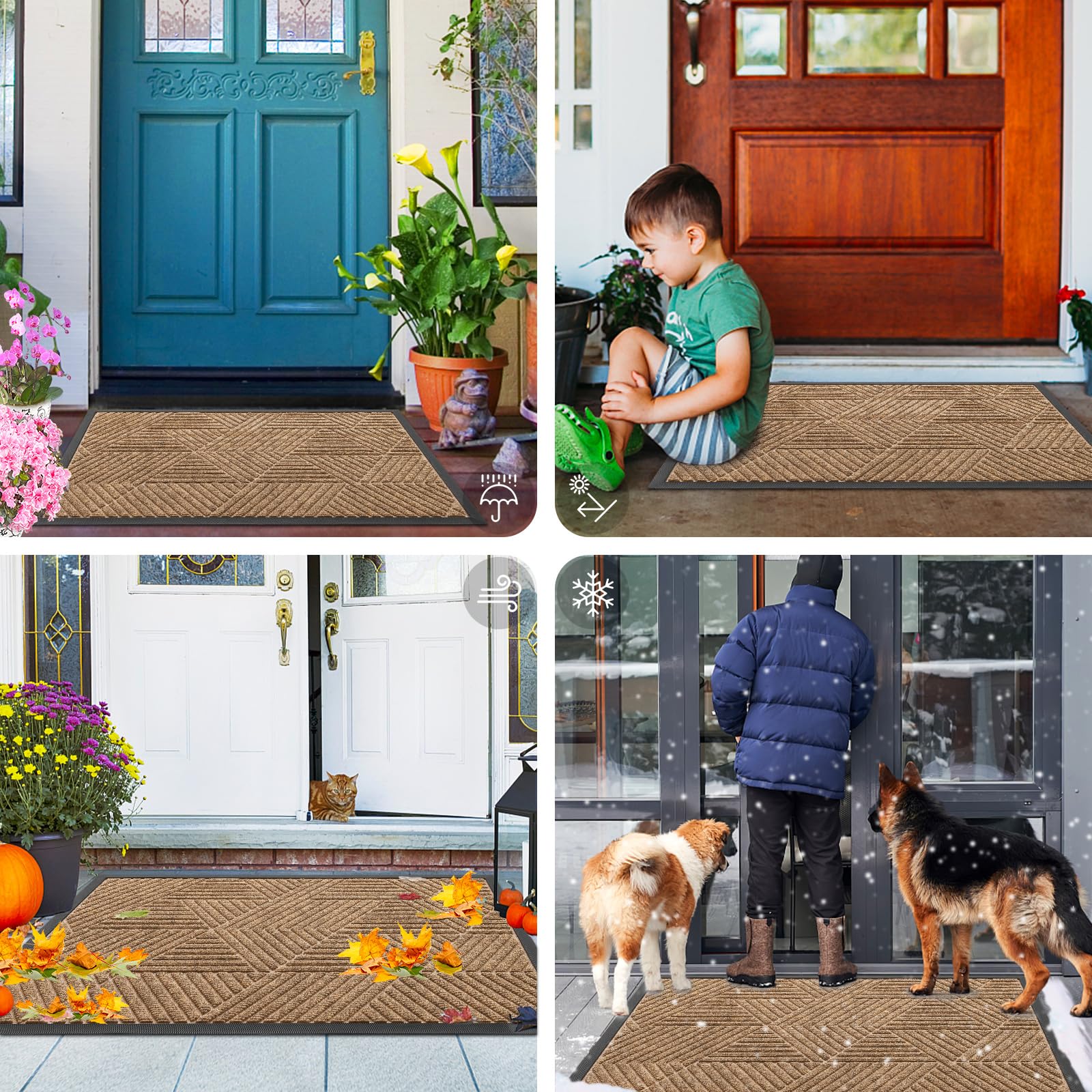 Smiry Front Door Mat in outdoor setting