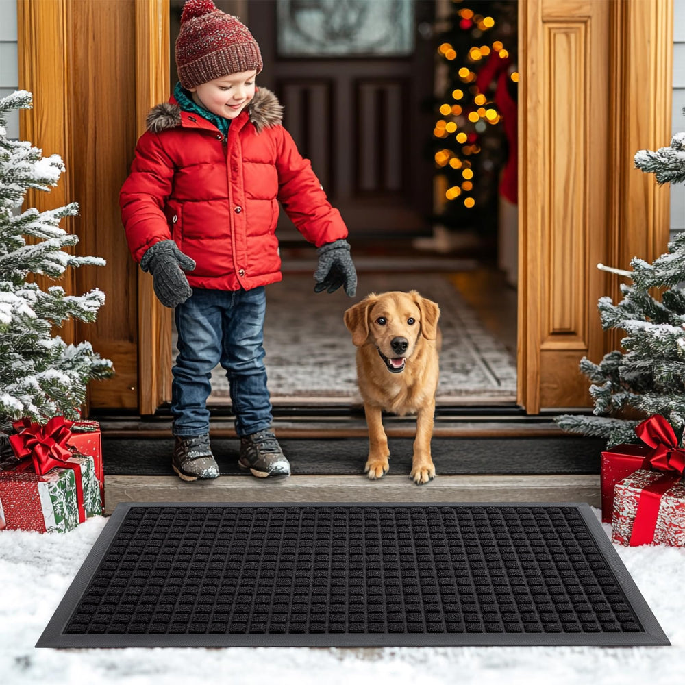 Smiry Front Door Mat laid out flat showing dimensions