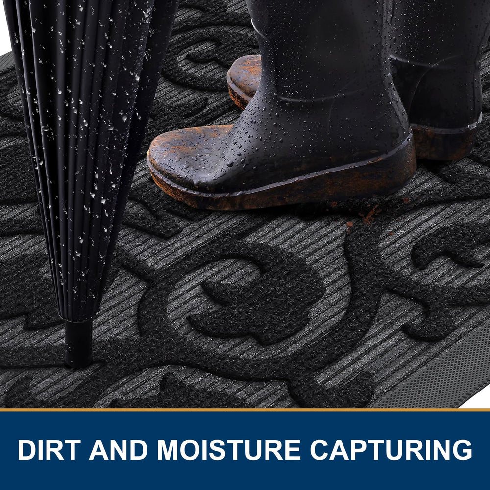 Smiry Front Door Mat rubber edge detail