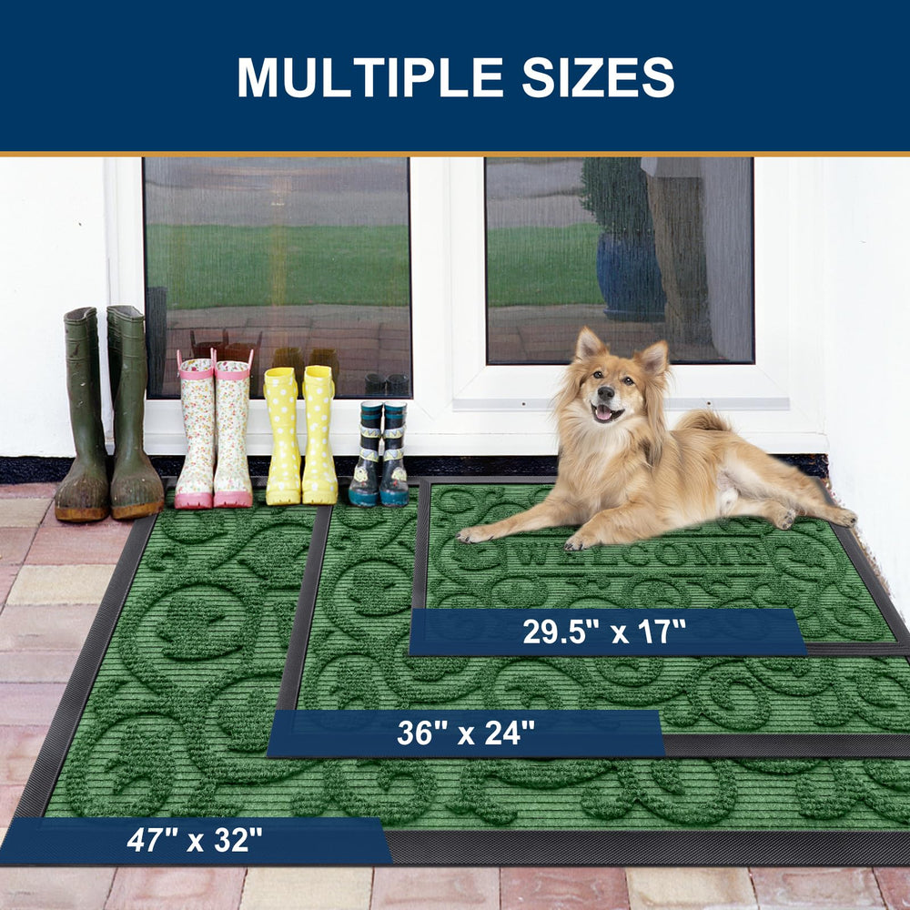 Smiry Front Door Mat showing moisture absorption grooves