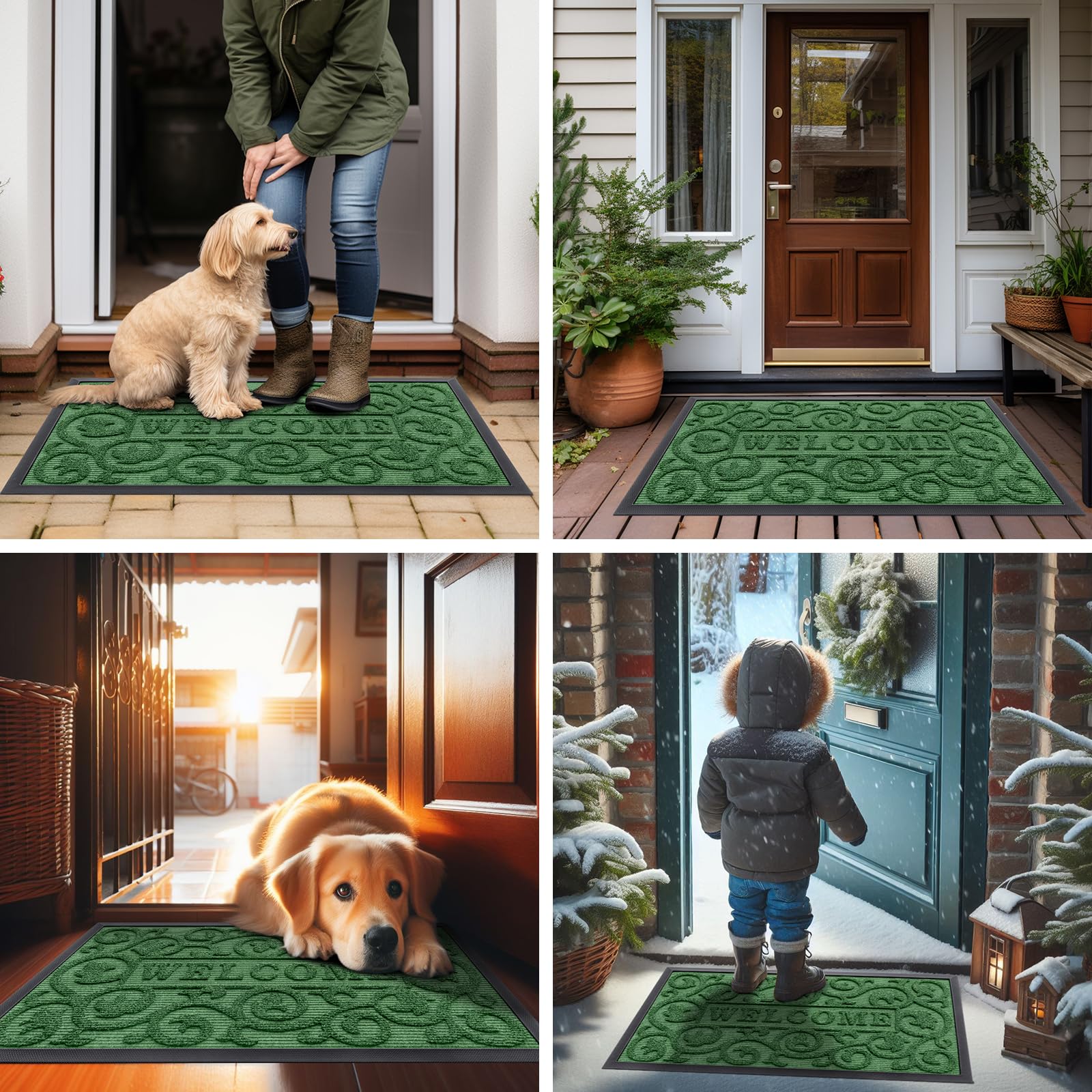 Smiry Front Door Mat side view with beveled edge