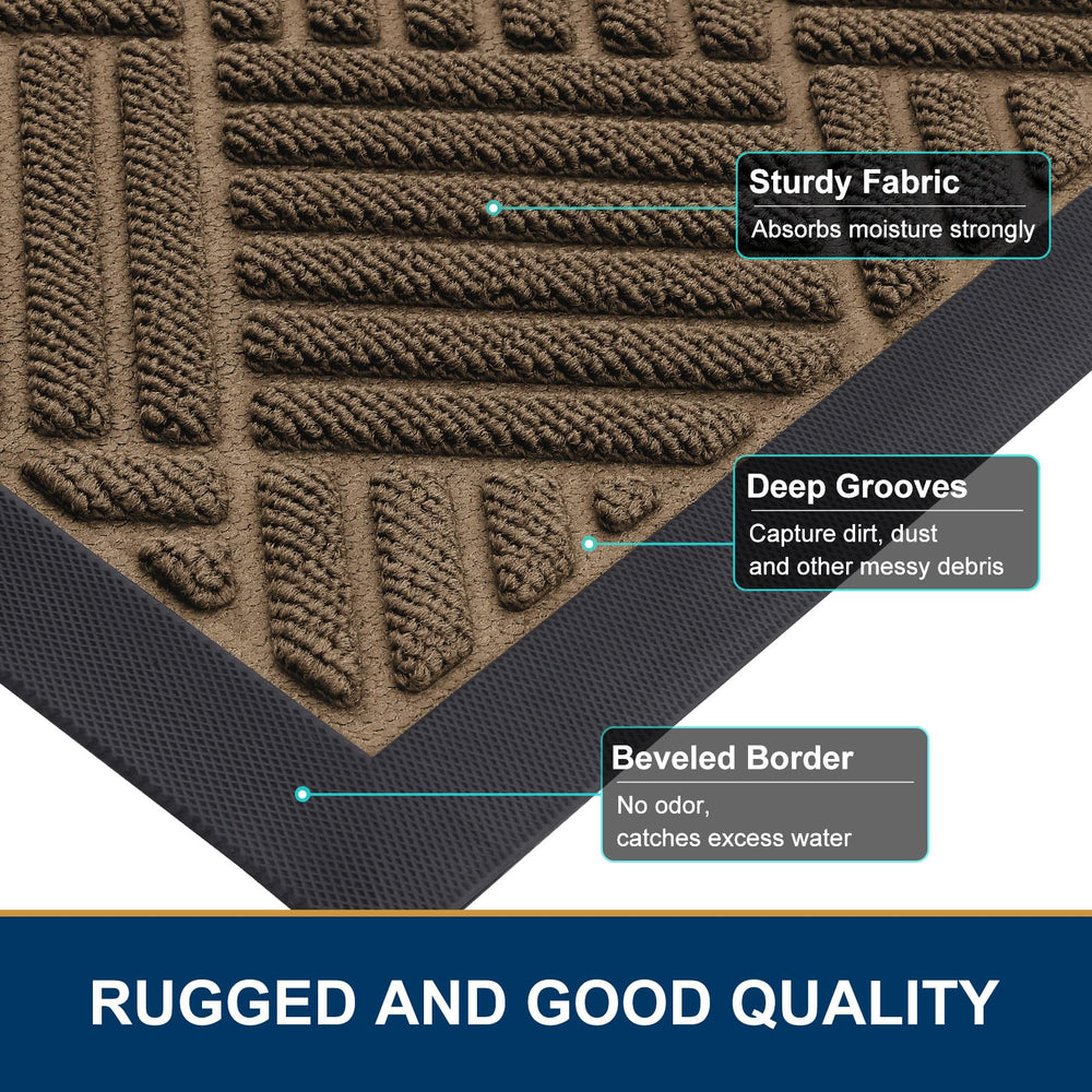 Smiry Front Door Mat side view with beveled edges