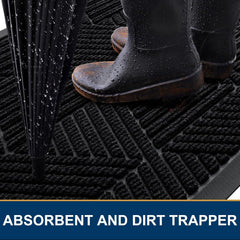 Smiry Front Door Mat with rubber backing for non-slip