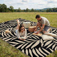 Smiry Outdoor Rug 5x8 ft in outdoor patio setting