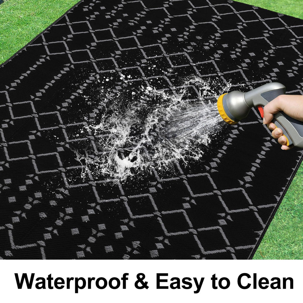 Smiry Outdoor Rug 5x8 ft reversible side view