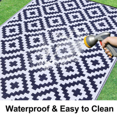 Smiry Outdoor Rug 5x8 ft rolled up with carrying bag