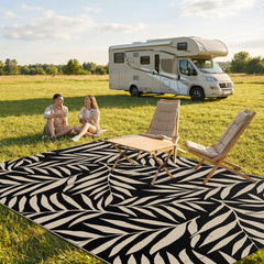 Smiry Outdoor Rug 5x8 ft rolled up with carrying bag