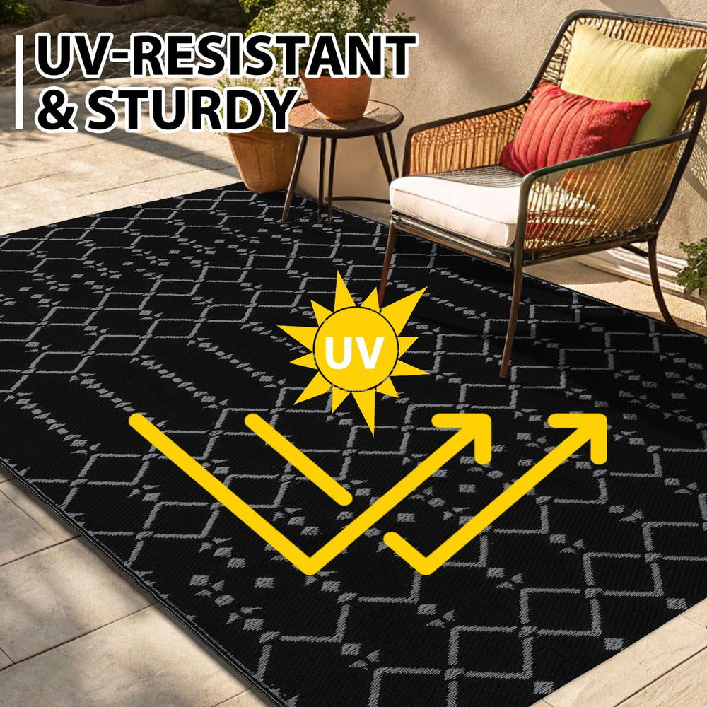 Smiry Outdoor Rug 5x8 ft with carrying bag