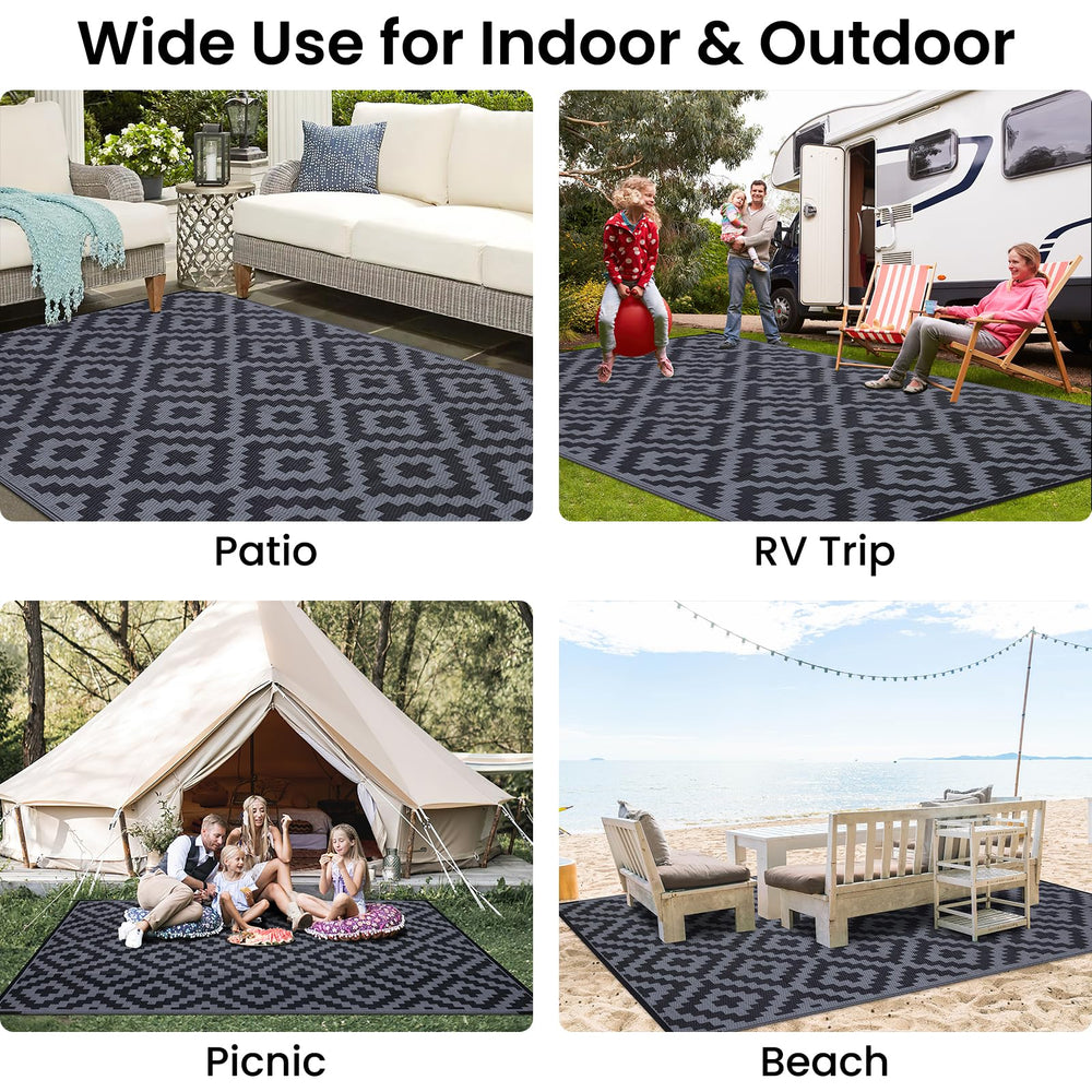 Smiry Outdoor Rug in use at a picnic