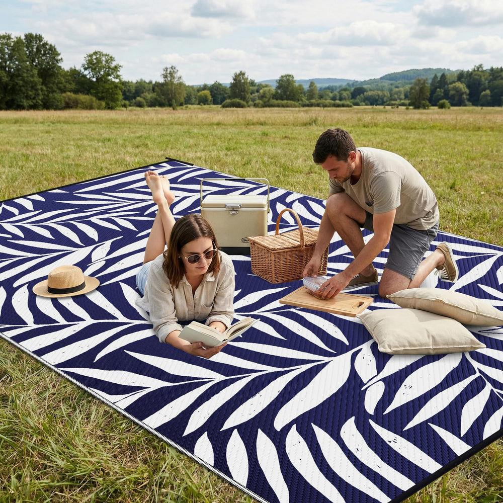 Smiry Outdoor Rug on patio setting