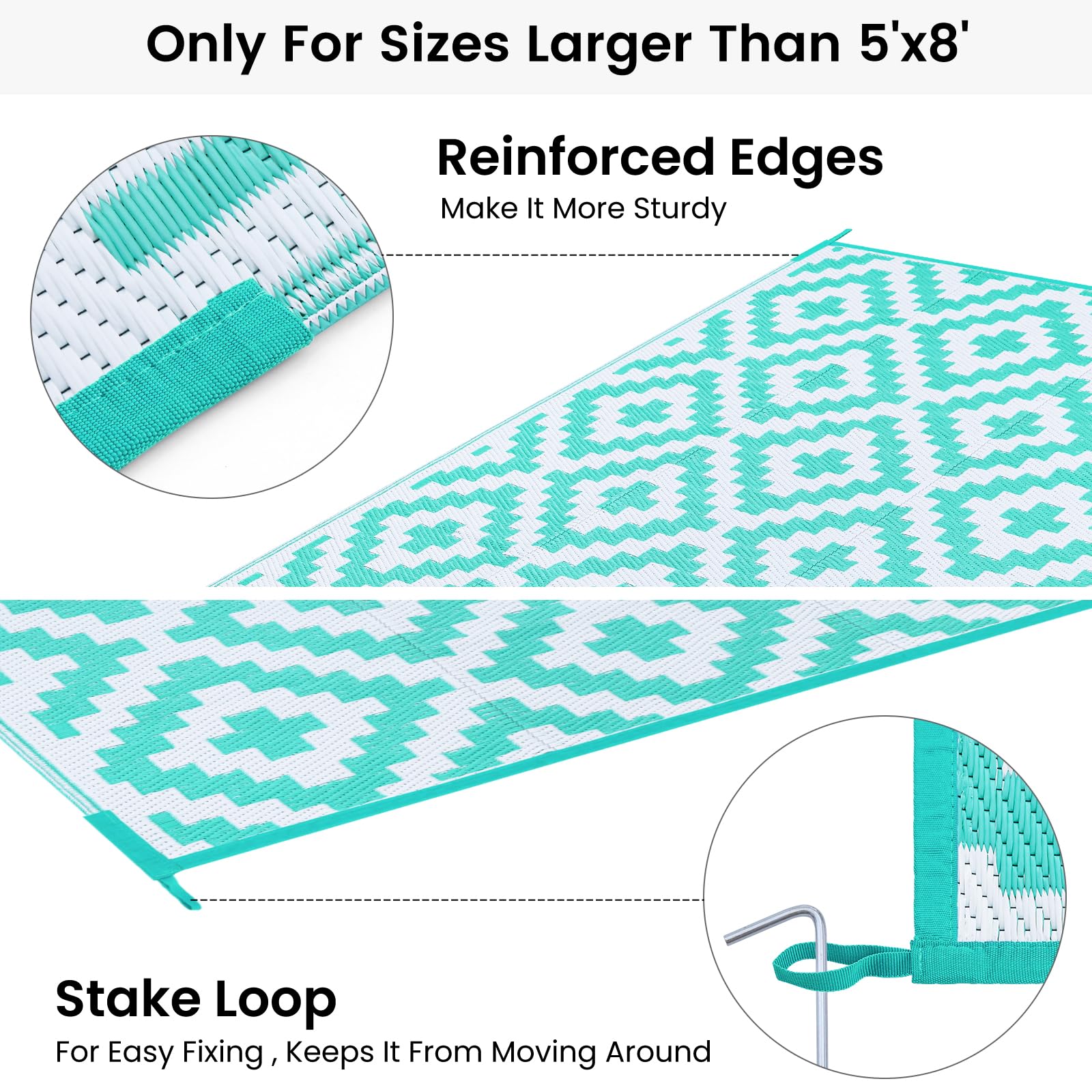 Smiry Outdoor Rug on patio setting