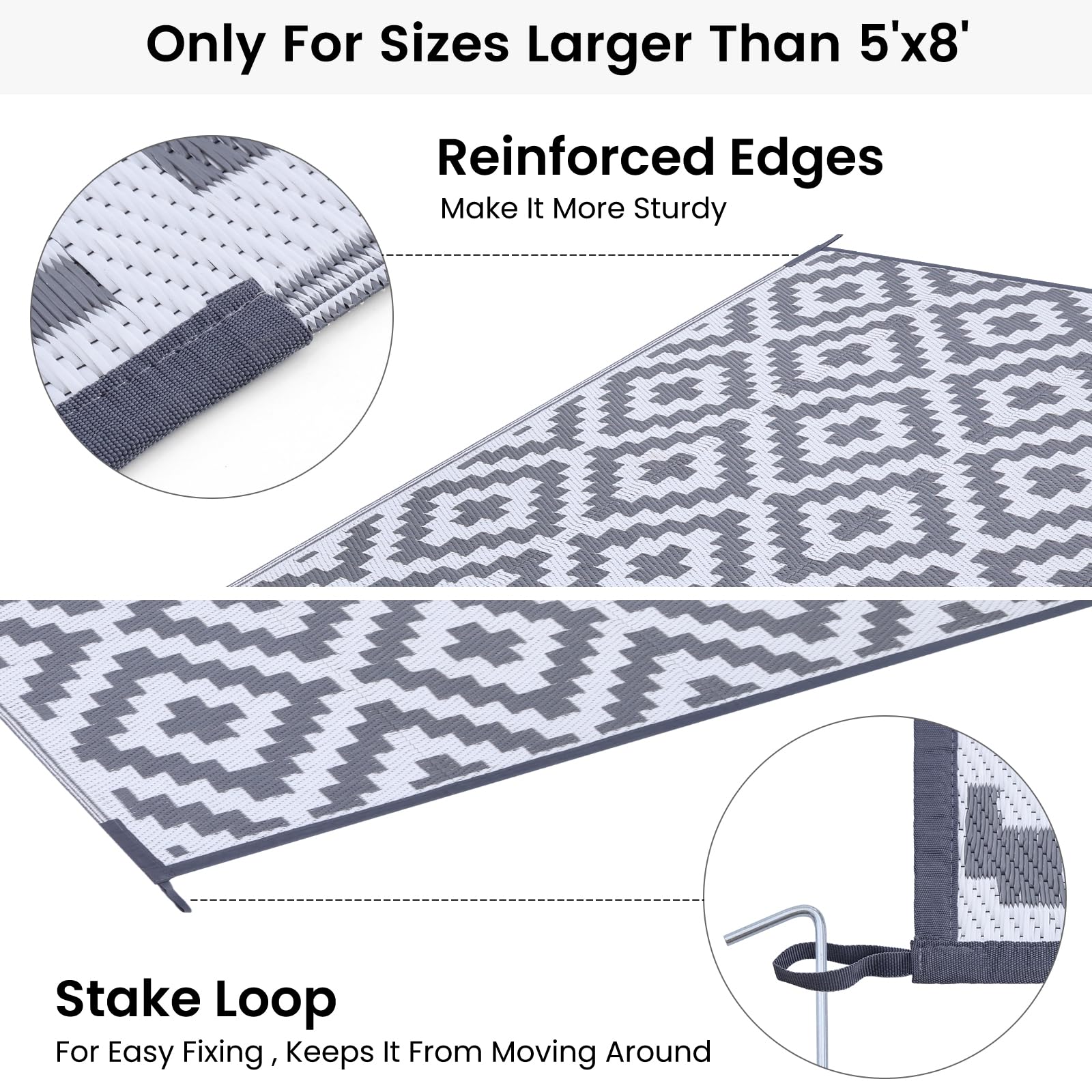 Smiry Outdoor Rug placed on patio with furniture