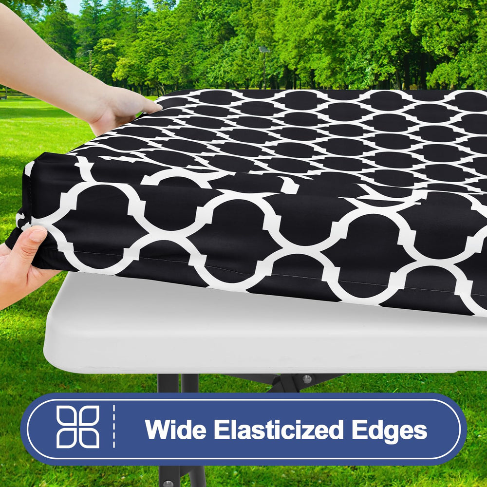 Smiry picnic table cover fit on a 72x30 inch table outdoors