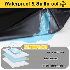 Smiry picnic table cover securely fitted on a 72-inch table