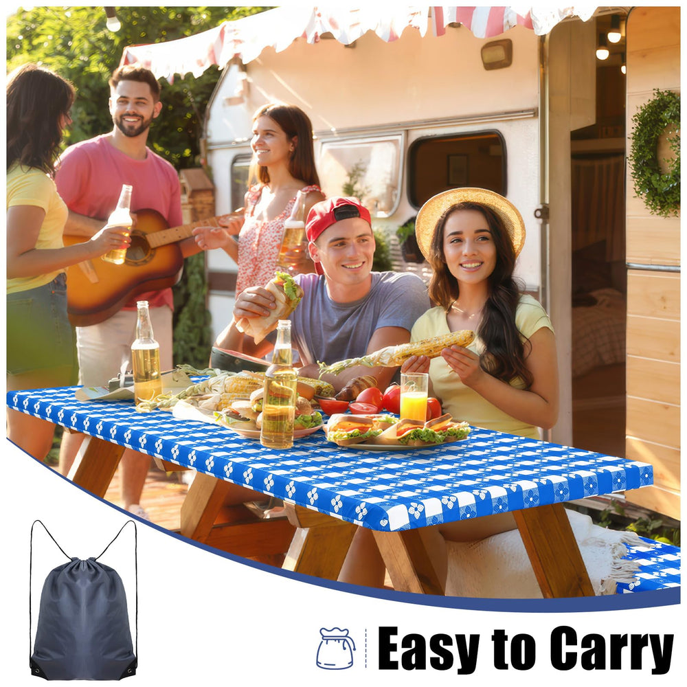 Smiry picnic table cover set on a picnic table
