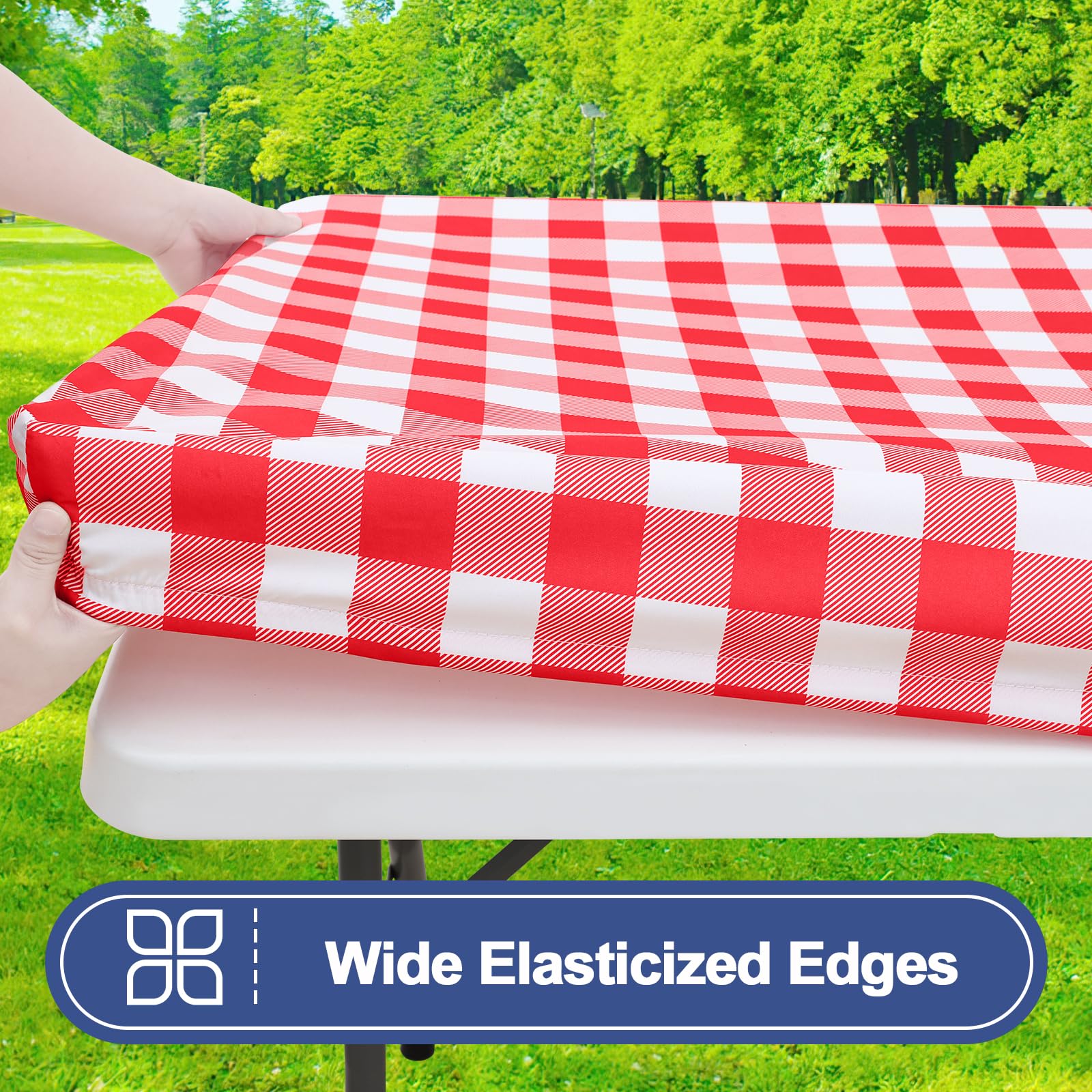 Smiry picnic table cover set with bench covers in storage bag