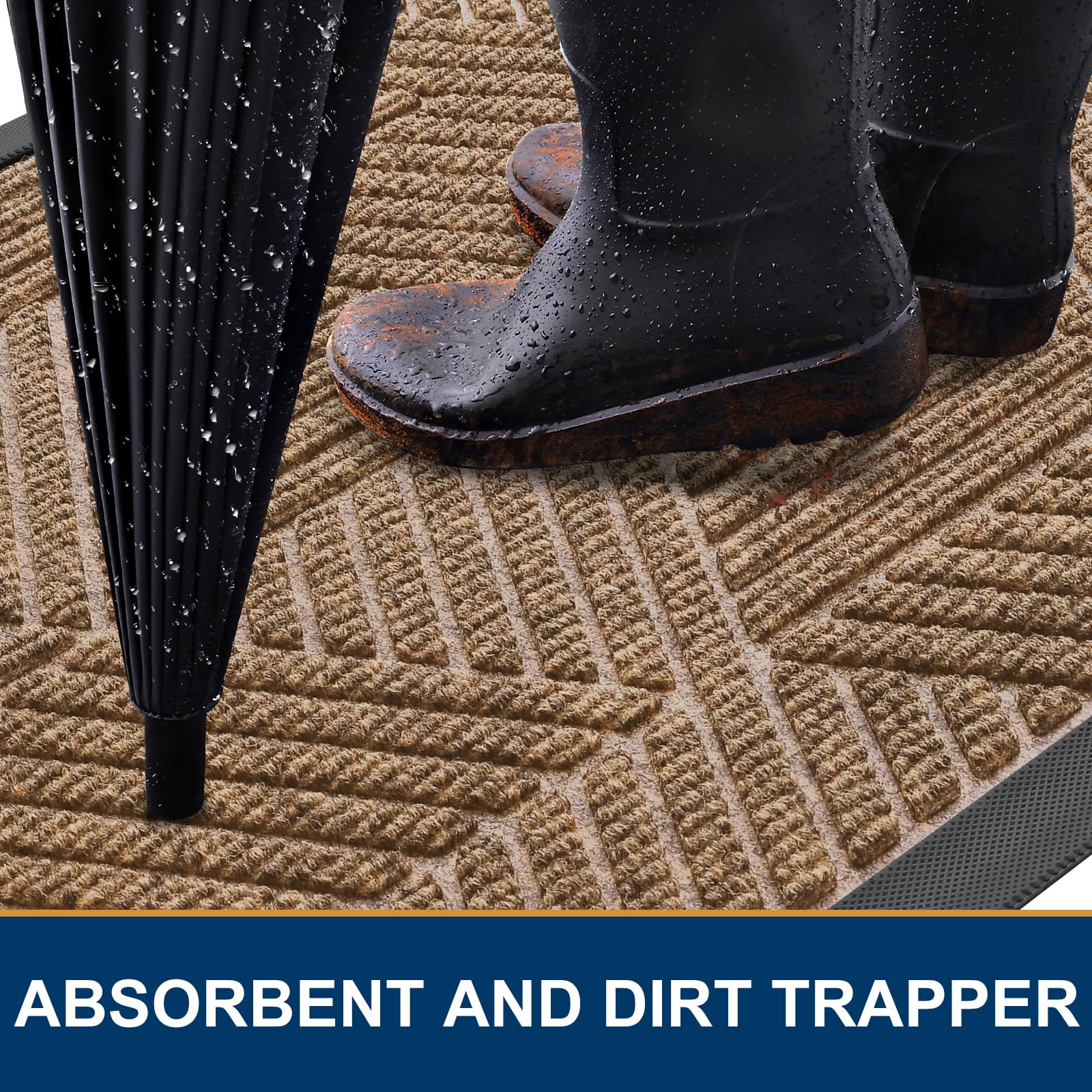 Smiry rubber doormat with non-slip backing