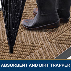 Smiry rubber doormat with non-slip backing