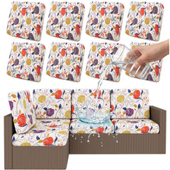 Smiry Waterproof Patio Cushion Covers in orange front view