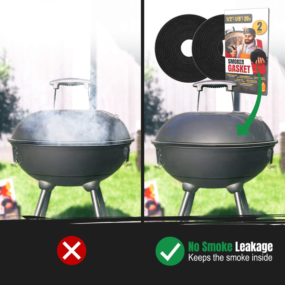 Smoker Chef Grill Gasket applied around a grill lid