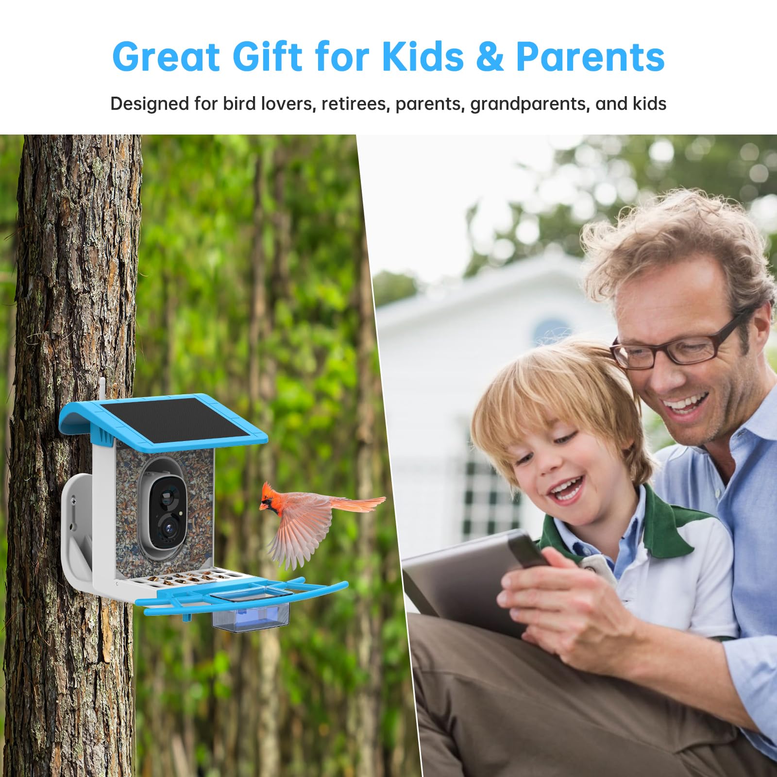 SMONET Bird Feeder B300 packaged with accessories