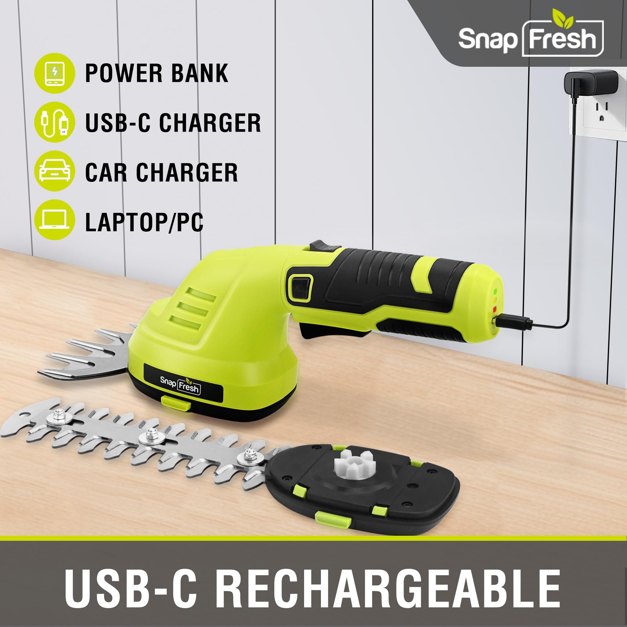 SnapFresh hedge trimmer complete package with blades