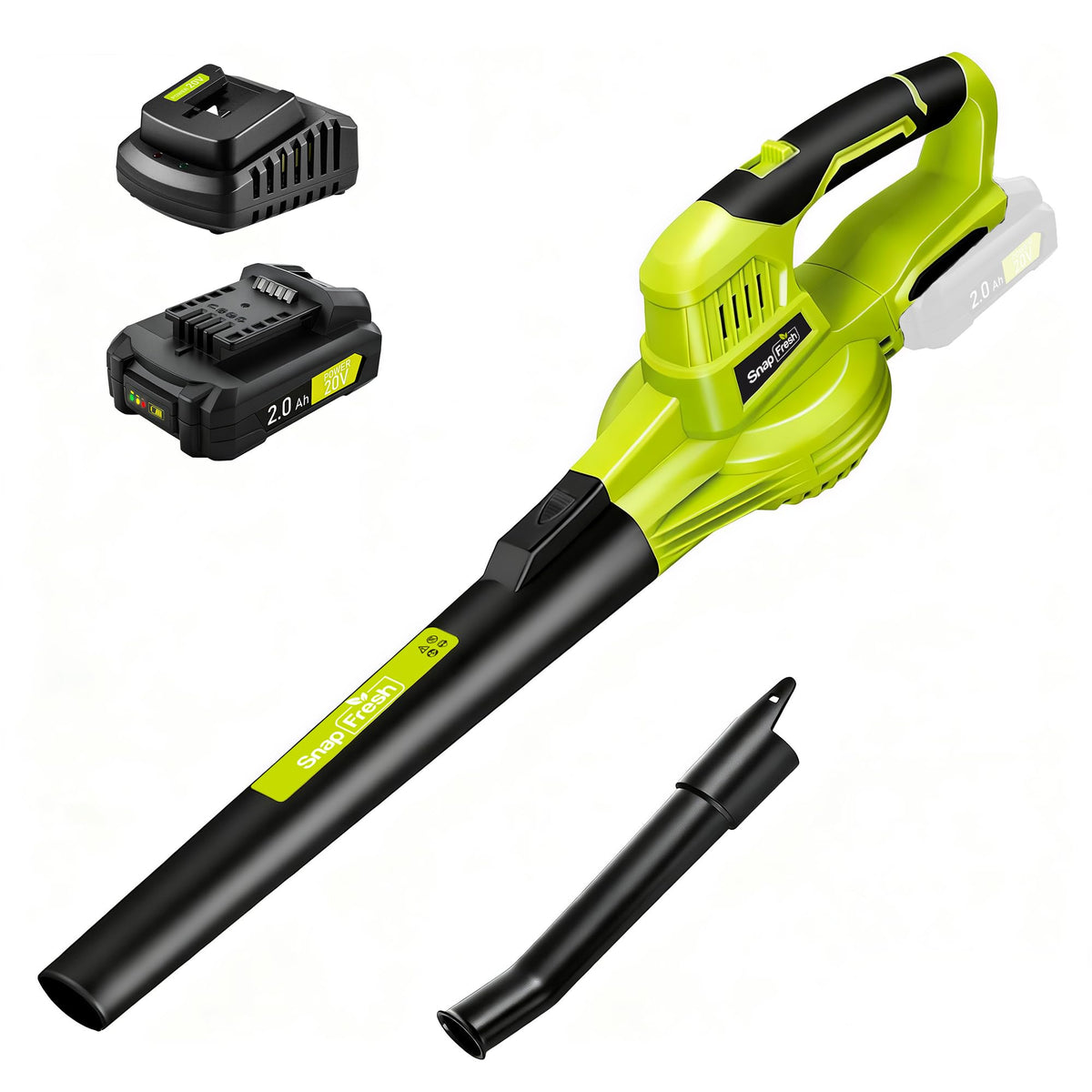 SnapFresh Leaf Blower front view in green