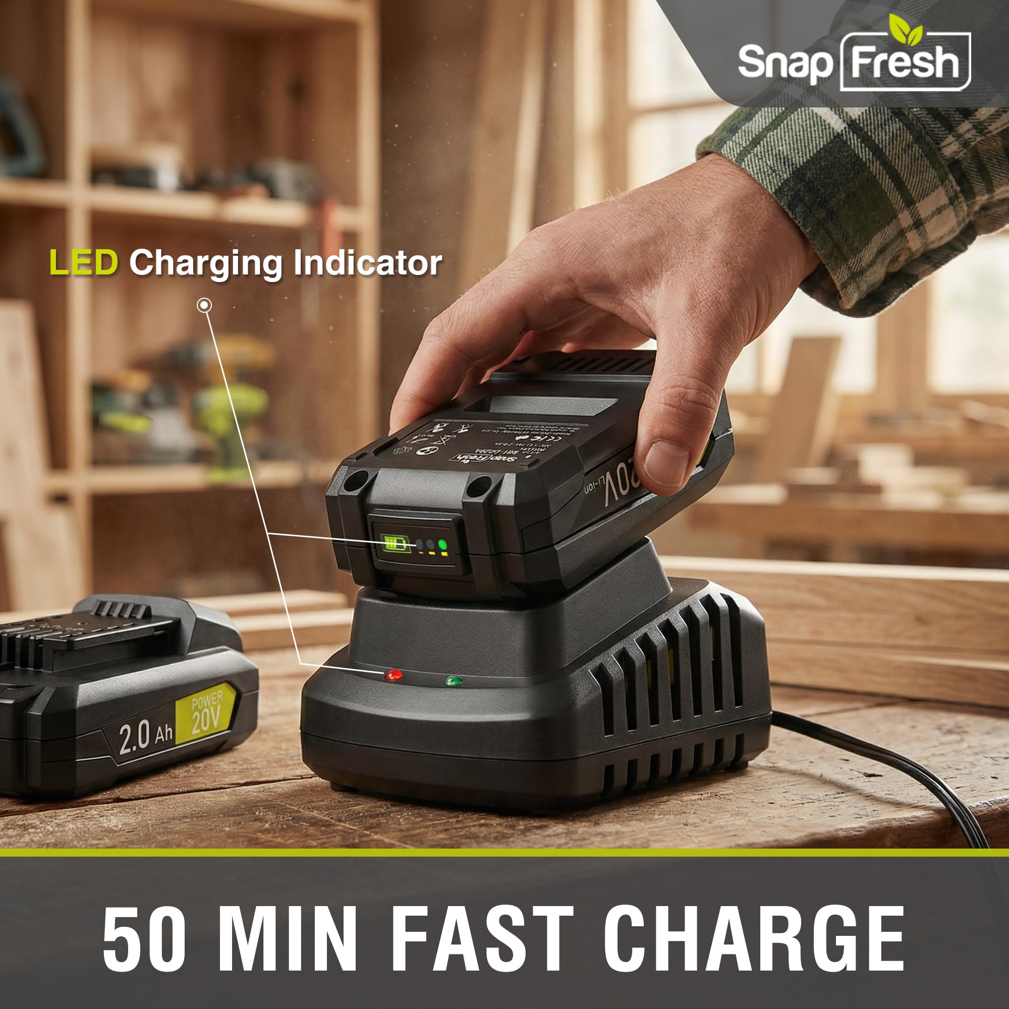 SnapFresh Leaf Blower user manual and packaging