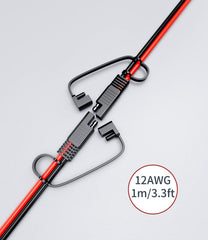 SNLLMZI SAE Extension Cable 12AWG 10FT showing copper wire construction