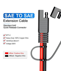 SNLLMZI SAE Extension Cable showing length and gauge