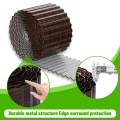 SnugNiture brown metal garden edging in outdoor setting