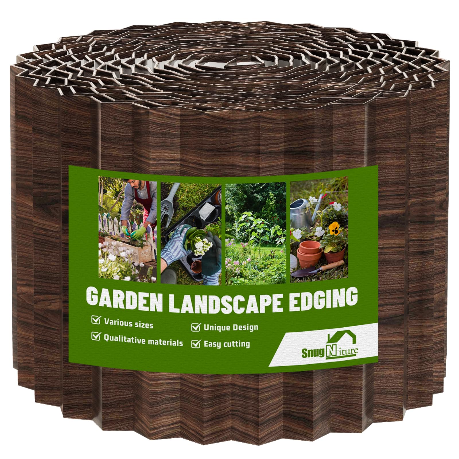 SnugNiture Corrugated Metal Garden Edging 4"×60' front view